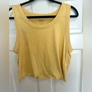 Madewell yellow crop tank